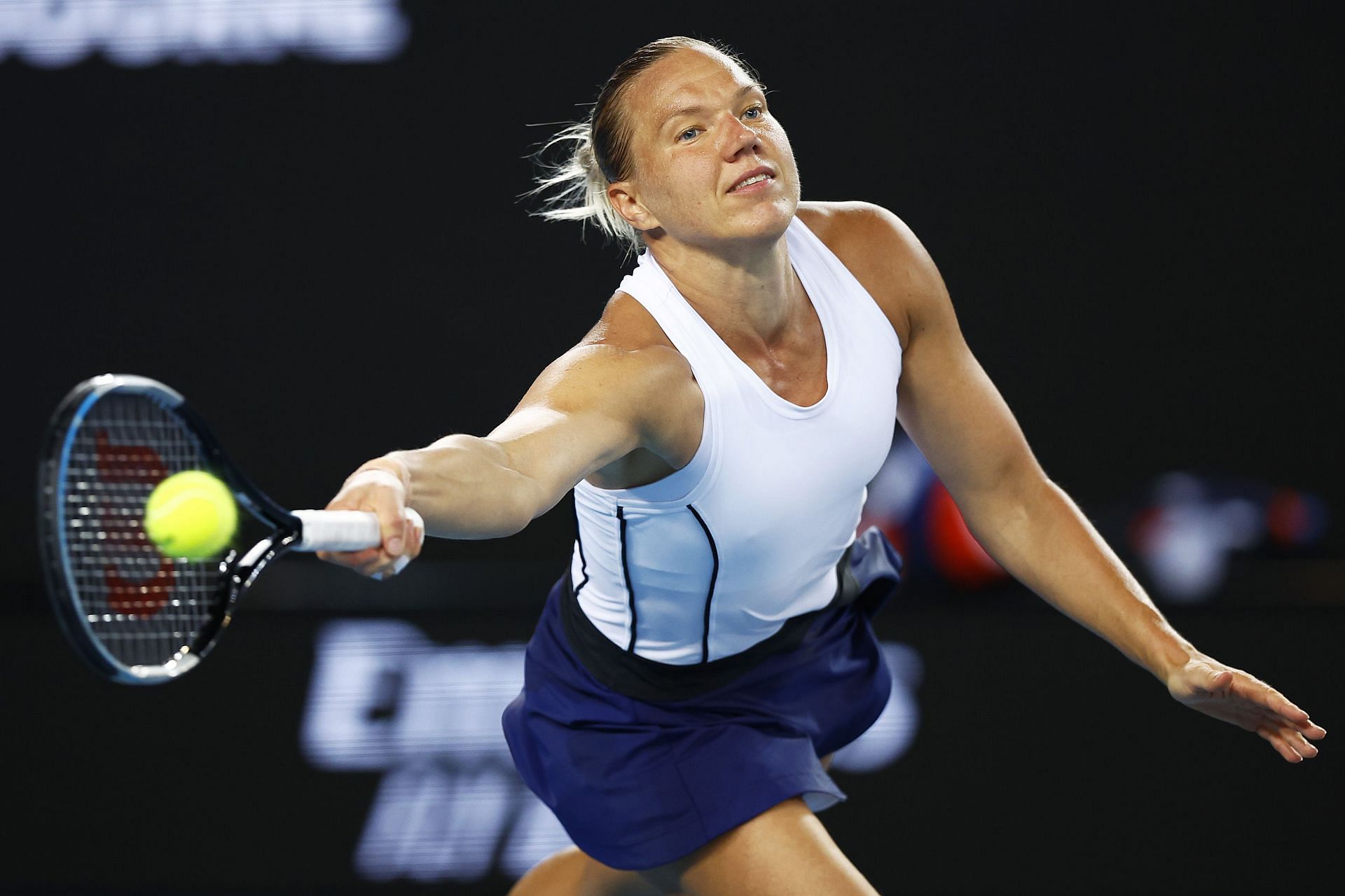 Kaia Kanepi in action at 2022 Australian Open