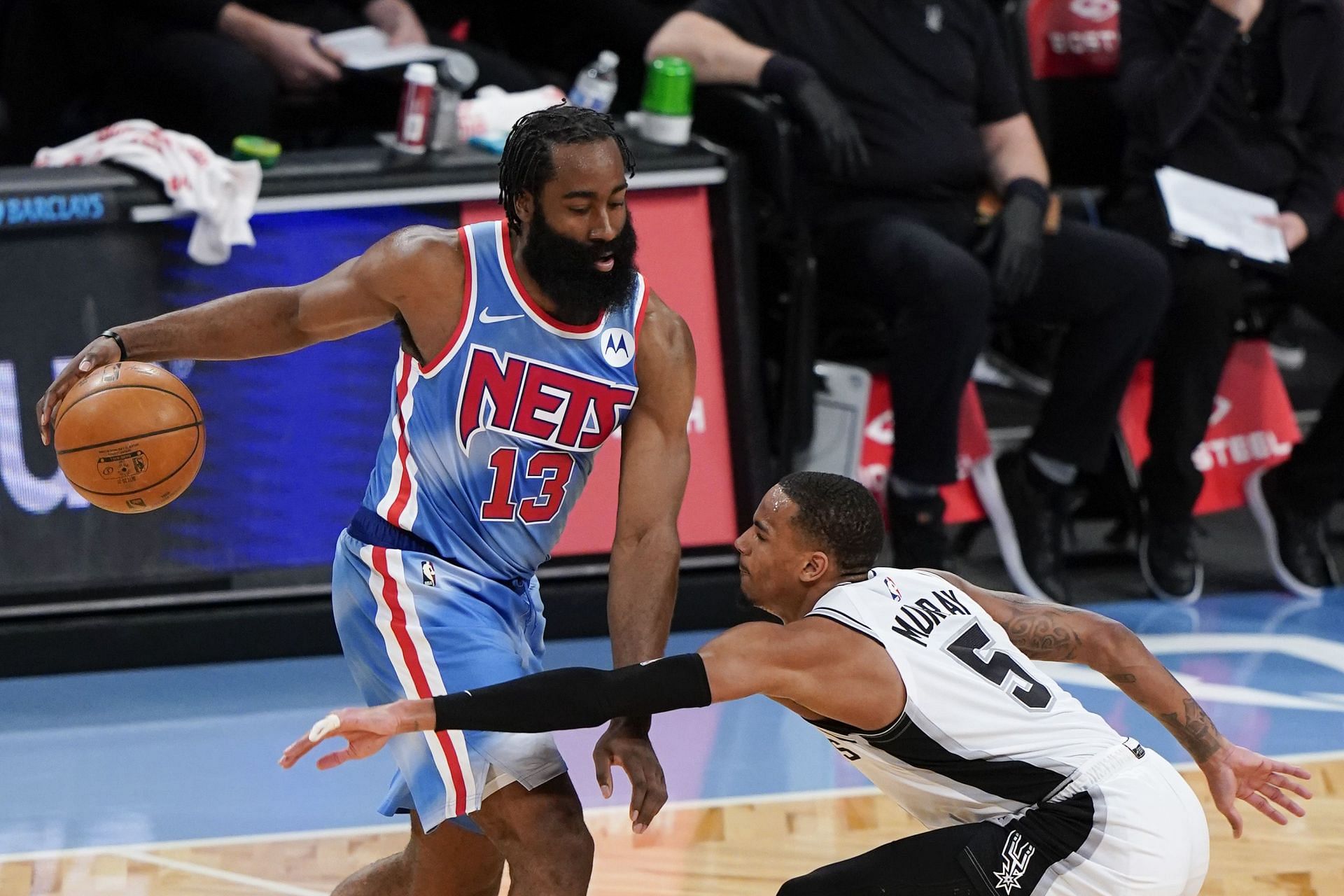 The visiting Brooklyn Nets barely squeaked past the depleted San Antonio Spurs in their last matchup. [Photo: KSAT 12] Brooklyn has been a good road team even before Kyrie Irving rejoined the team. [Photo: NBA.com]