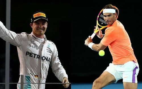 Nico Rosberg (left) and Rafael Nadal (right)