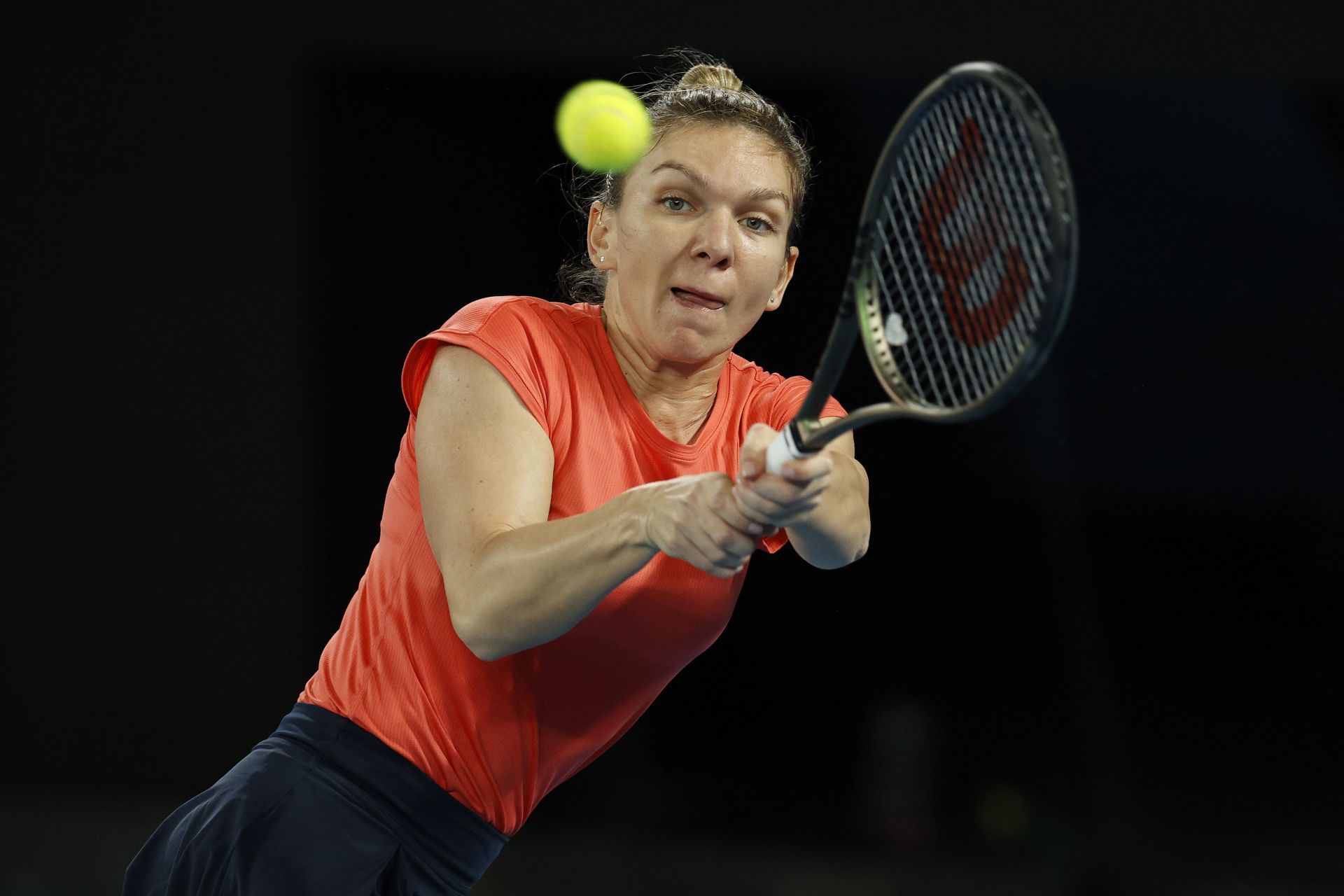 Simona Halep at the 2022 Melbourne Summer Set 1