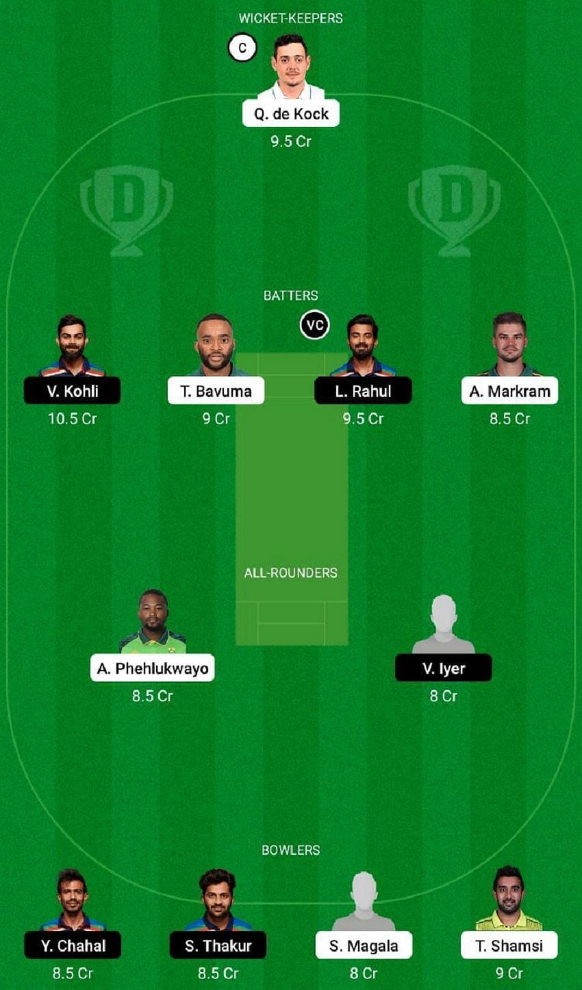 SA vs IND Dream11 Fantasy Tip #1