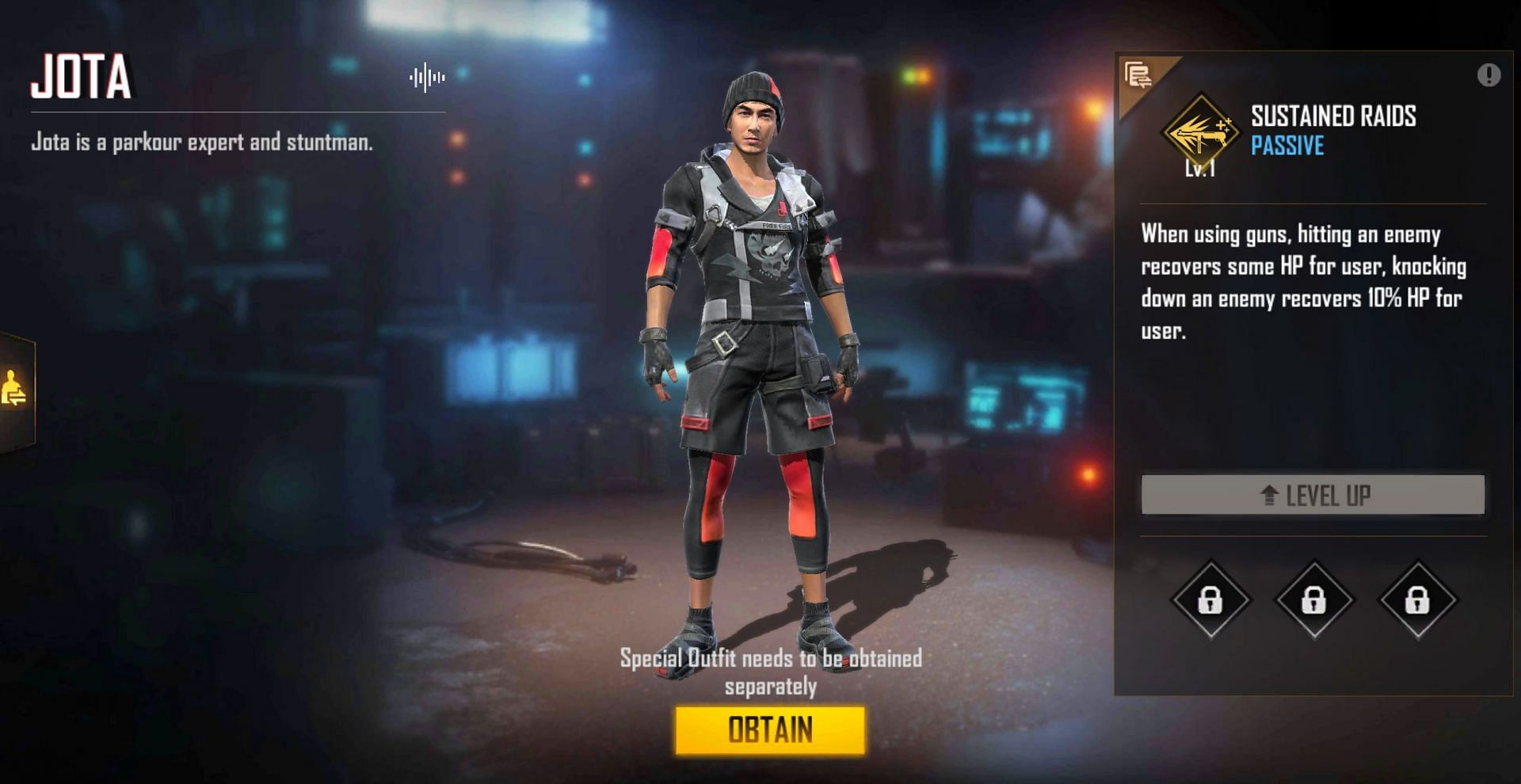 Free Fire में Jota (Image via Garena)