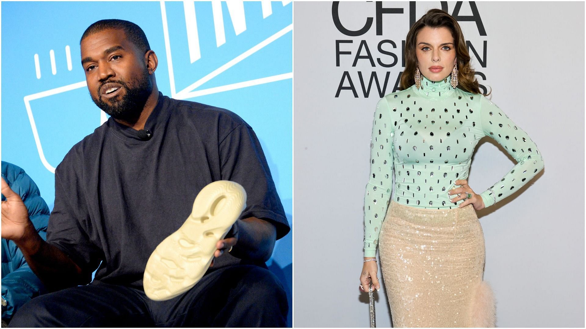 Kanye West and Julia Fox enjoyed a date together (Images via Brad Barket and Jamie McCarthy/Getty Images)