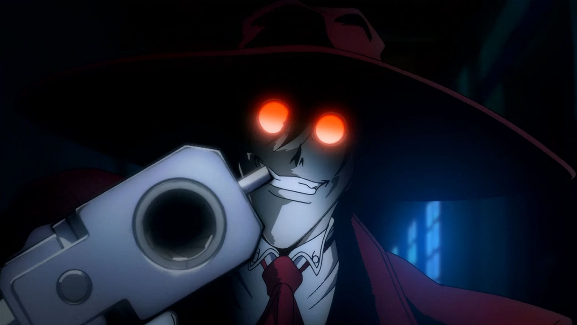 Alucard taking aim (Image via Funimation)