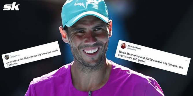 Twitter expresses awe as Rafael Nadal wins longest tie-break of his career against Adrian Mannarino at the 2022 Australian Open