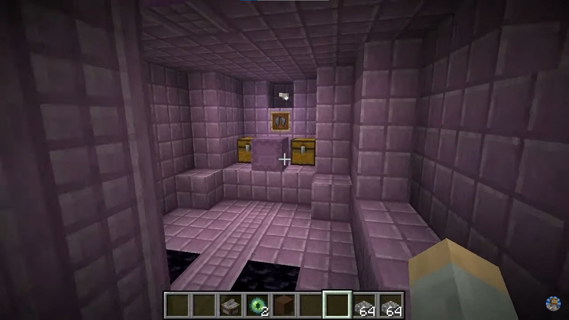 الجزء الداخلي من سفينة النهاية ، حيث تم العثور على elytras (الصورة من Minecraft)
