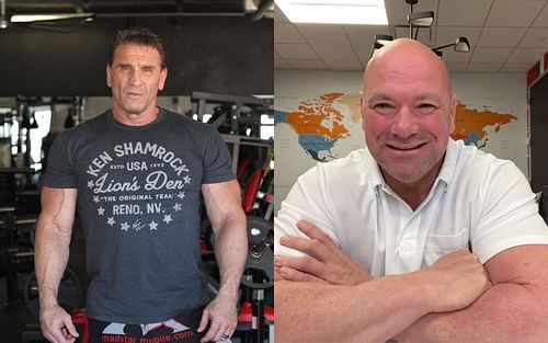 Ken Shamrock (left) and Dana White (right) [Image Courtesy: @kenshamrockofficial and @teddy_atlas on Instagram]