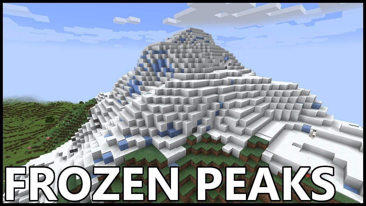 Frozen peaks have goats (Image via Minecraft)