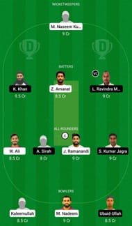 Dream11 Team for Ruwi Rangers vs Darsait Titans - Oman D20 2021.