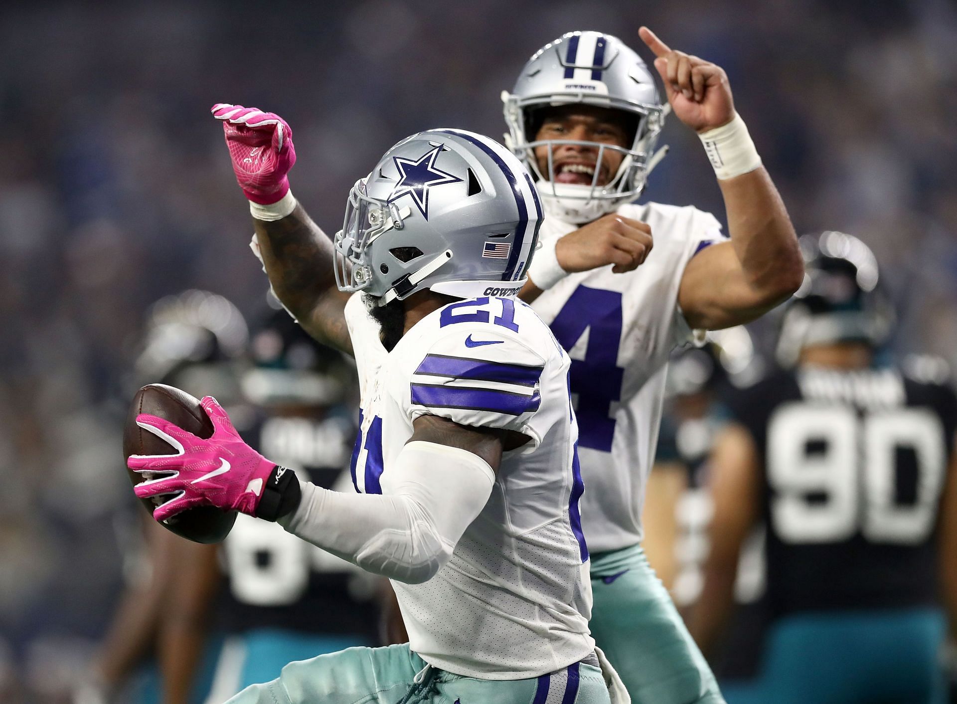 Dallas Cowboys quarterback Dak Prescott and running back Ezekiel Elliott