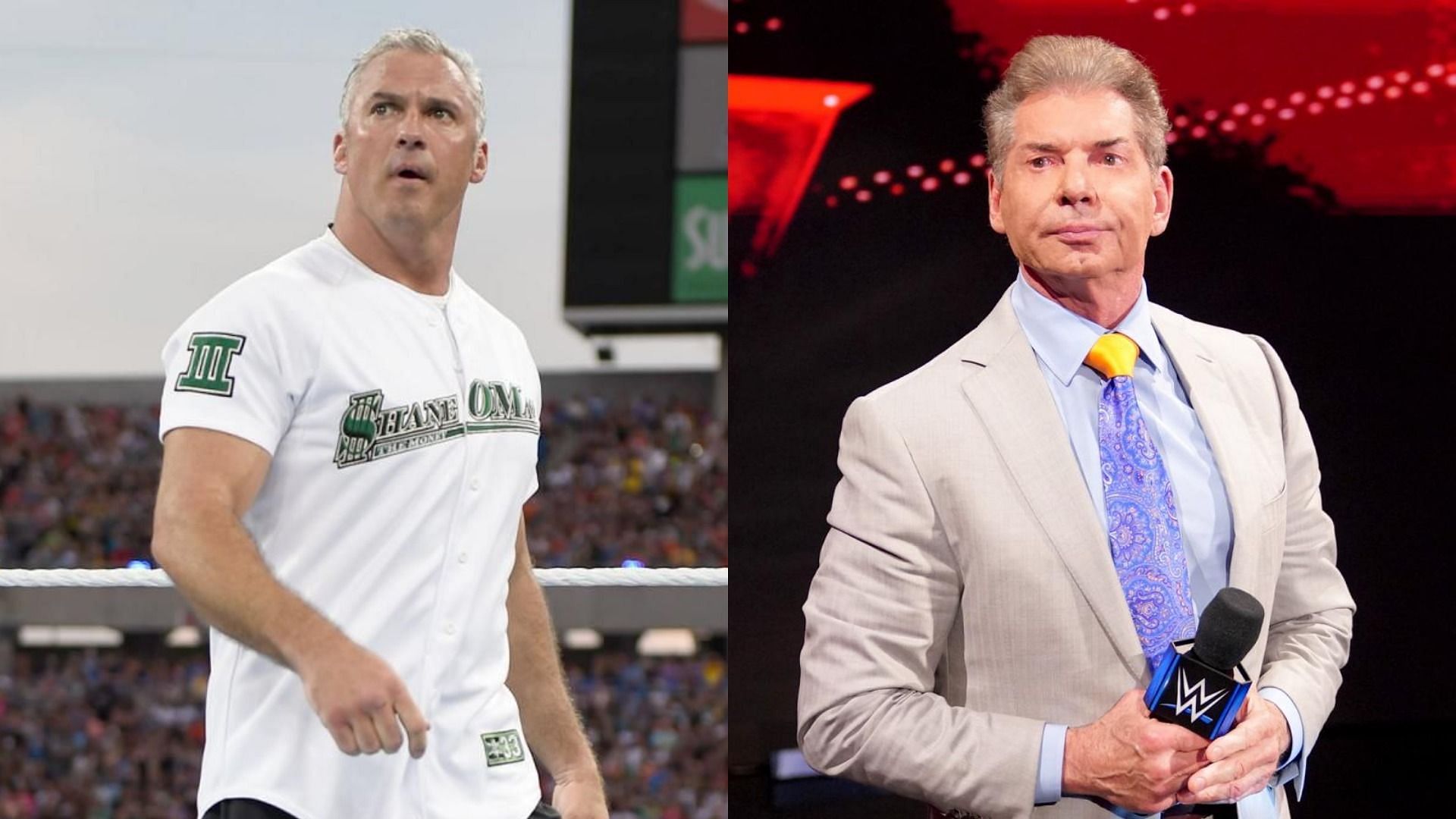 Shane McMahon (left); Vince McMahon (right)