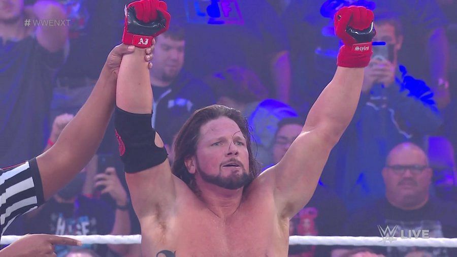 AJ Styles following his win over Grayson Waller on NXT