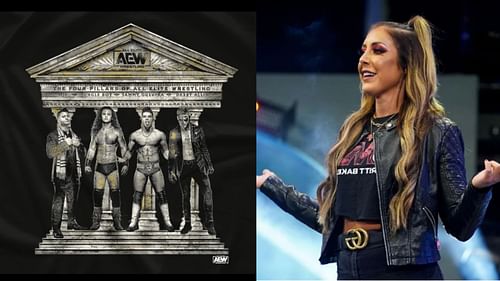 Should Britt Baker (left) be considered one of AEW's four pillars?