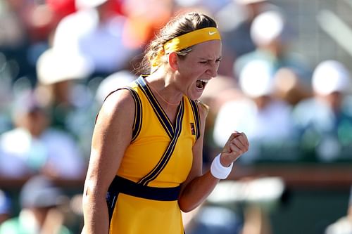 Victoria Azarenka in action at the BNP Paribas Open