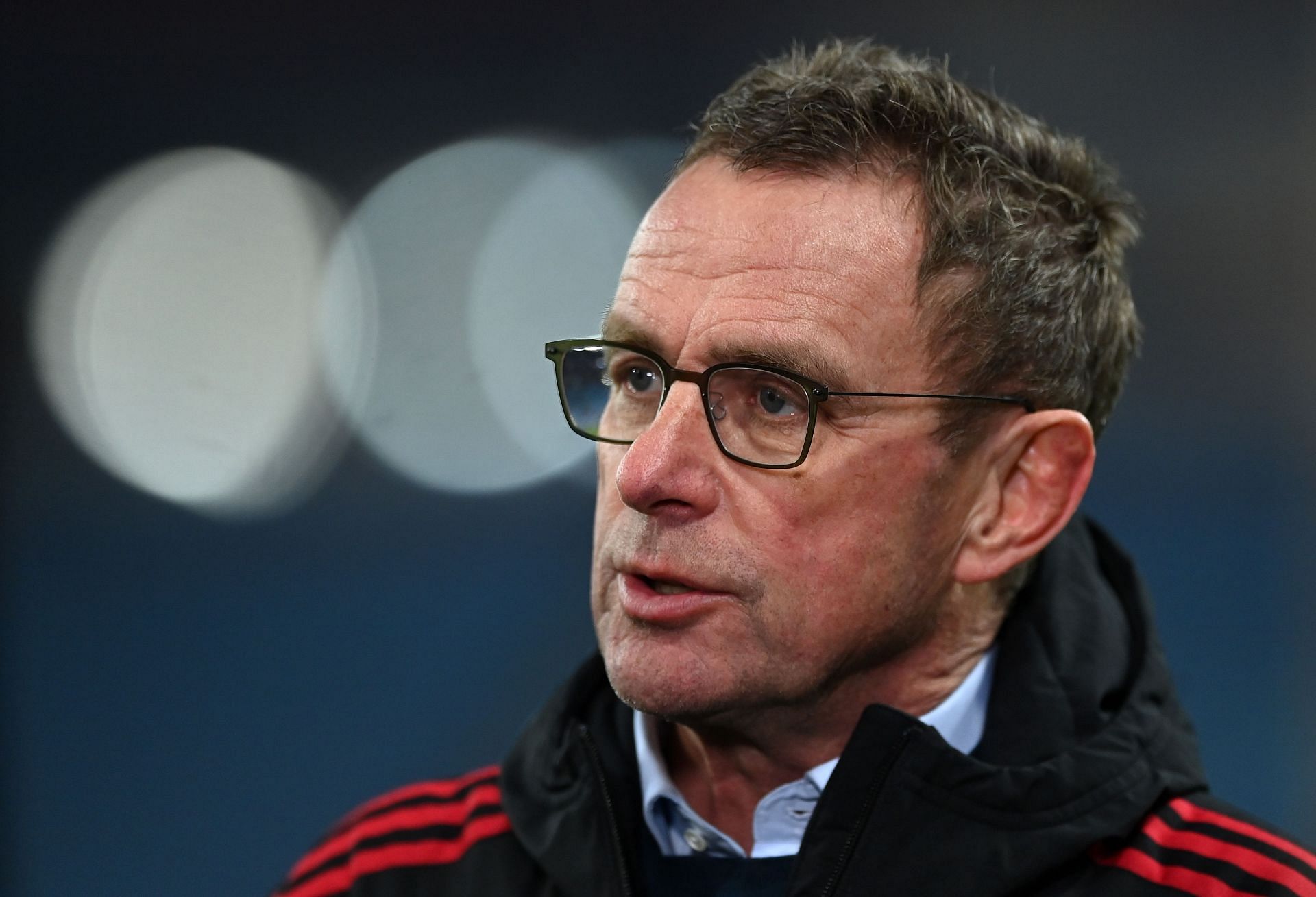 Ralf Rangnick speaks to the media after the Aston Villa vs Manchester United game.