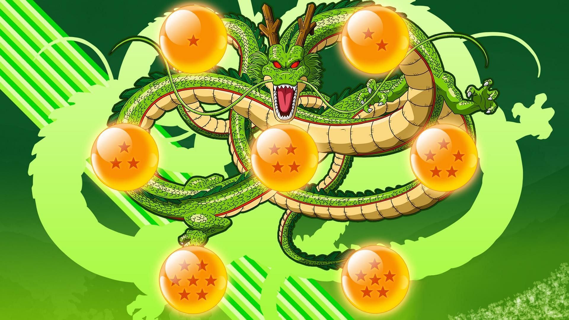 Earth&#039;s dragon Shenron seen with his Dragon Balls. (Image via pinimg.com)