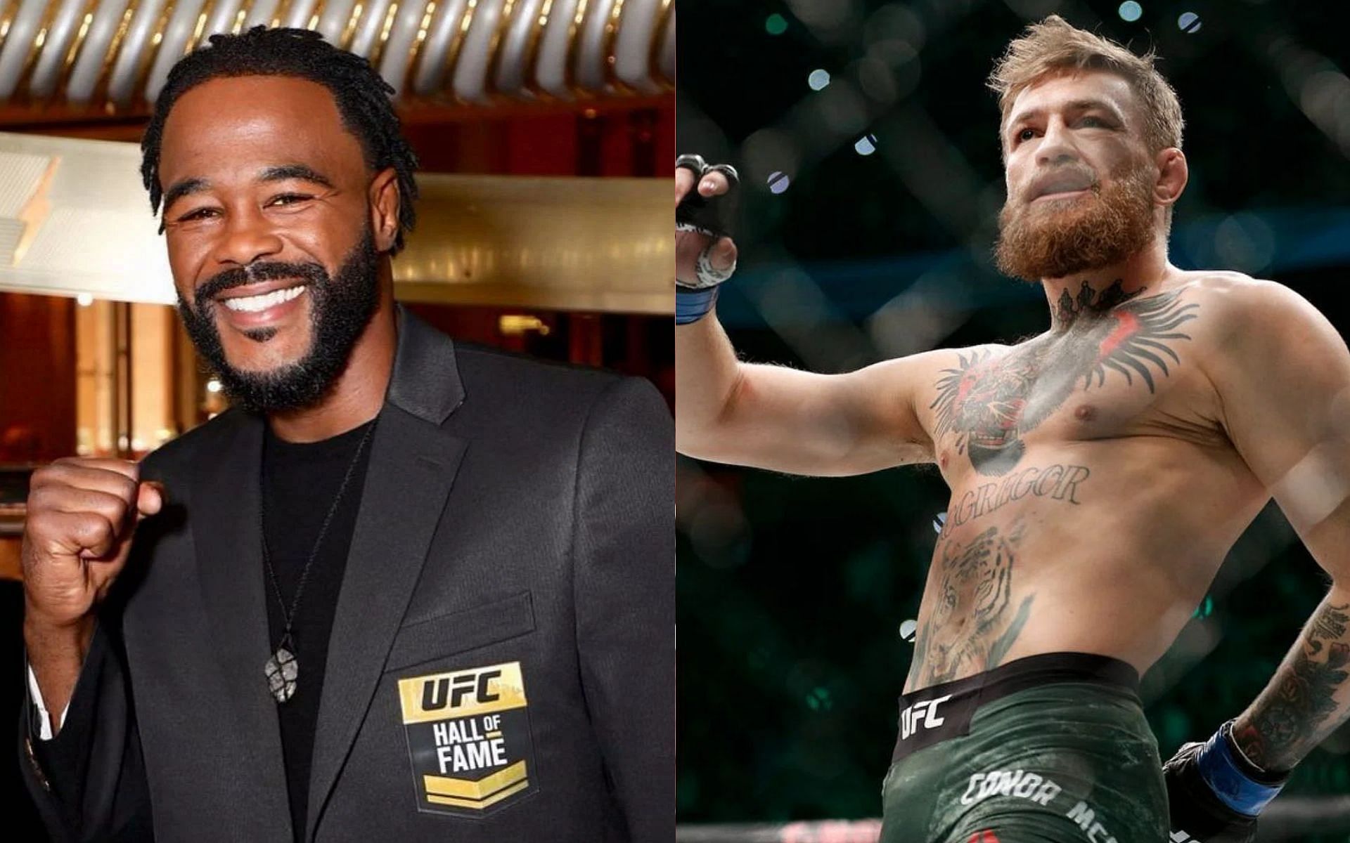 Rashad Evans (left) and Conor McGregor (right)