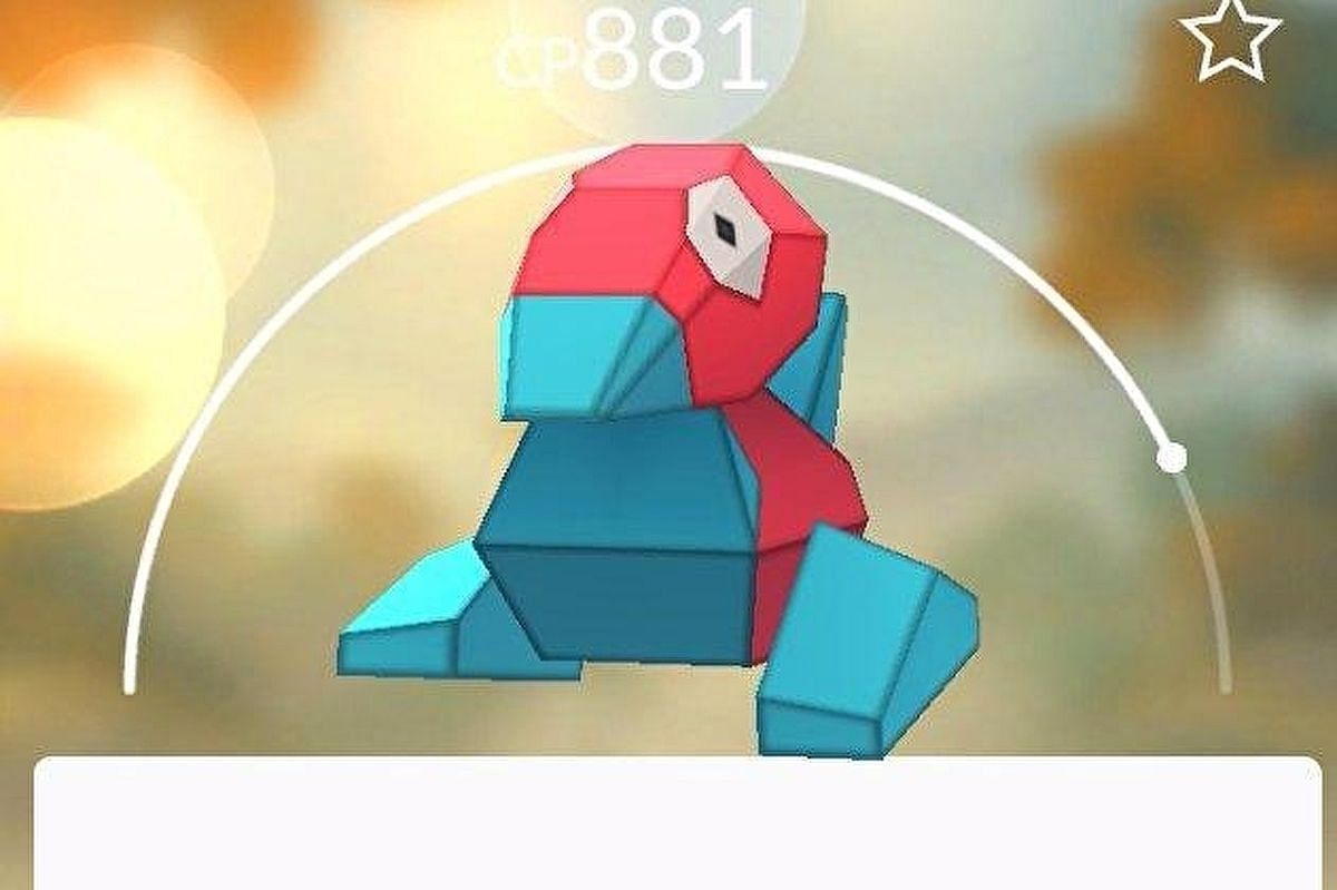 Porygon as it appears in Pokemon GO (Image via Niantic)