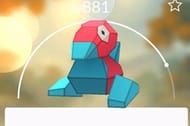 Porygon as it appears in Pokemon GO (Image via Niantic)