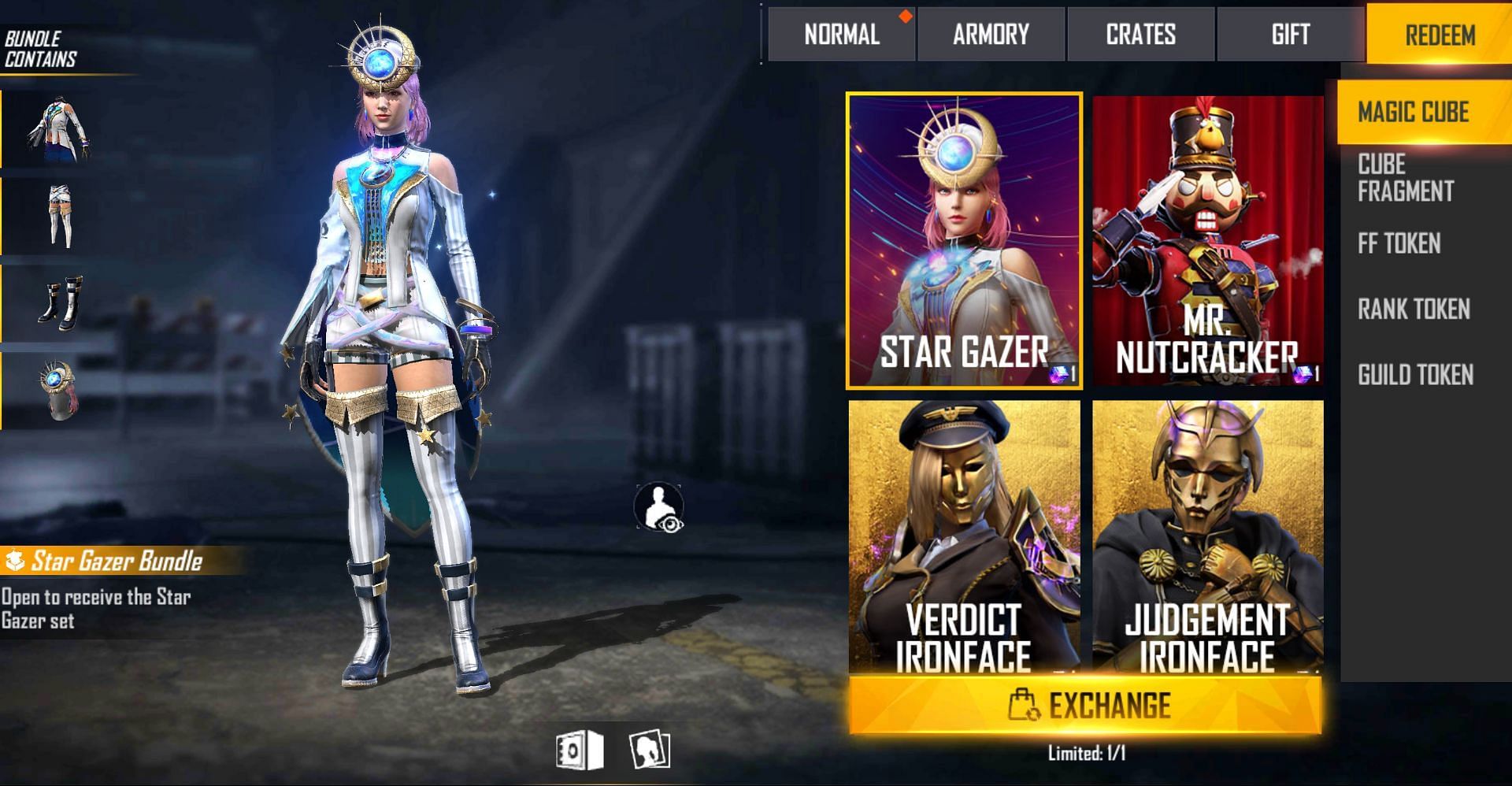 Star Gazer Bundle (Image via Free Fire)