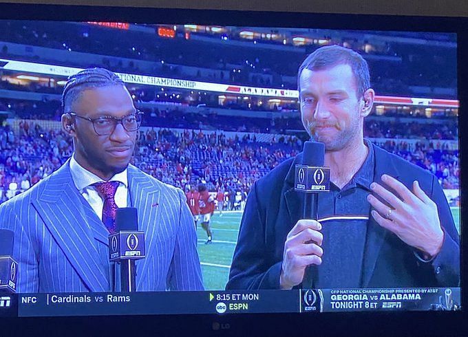 Bleacher Report on X: Andrew Luck and @RGIII back together ✊  #NationalChampionship  / X