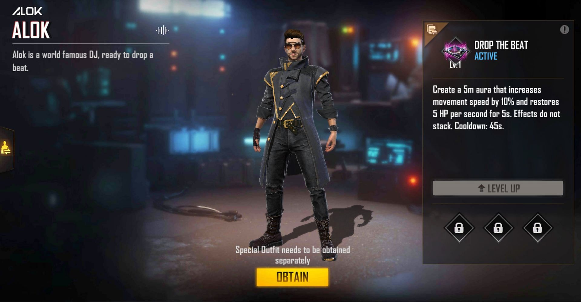 Alok has healing ability along with additional movement speed (Image via Free Fire)