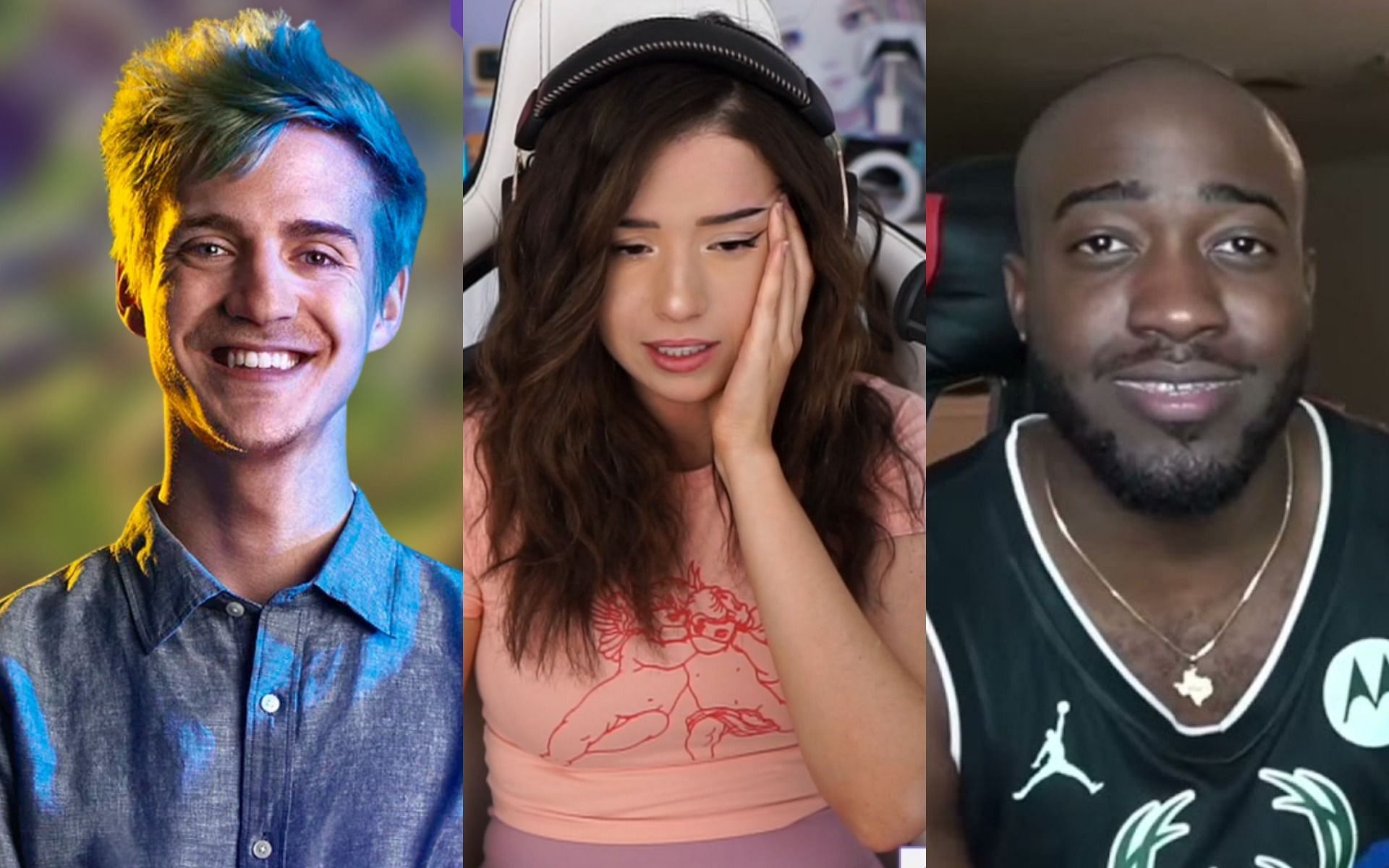 Why does the Pokimane x Ninja x Jidionpremium controversy seem never-ending? (Images via Twitch/Pokimane/Jidionpremium, Sportskeeda)