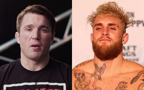 Chael Sonnen (right) and Jake Paul (left)