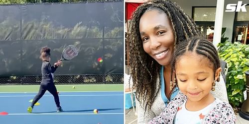 Venus Williams reacted to Serena Williams' daughter Olympia playing tennis