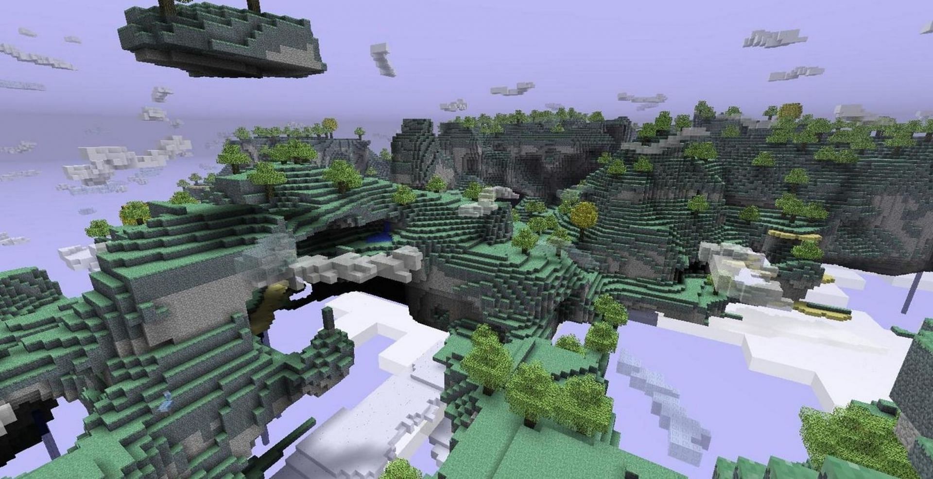 Quest modpacks can introduce new regions and realms to Minecraft (Image via Mojang)