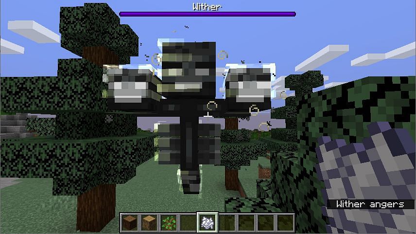 Wither with the armor (Image via Minecraft)