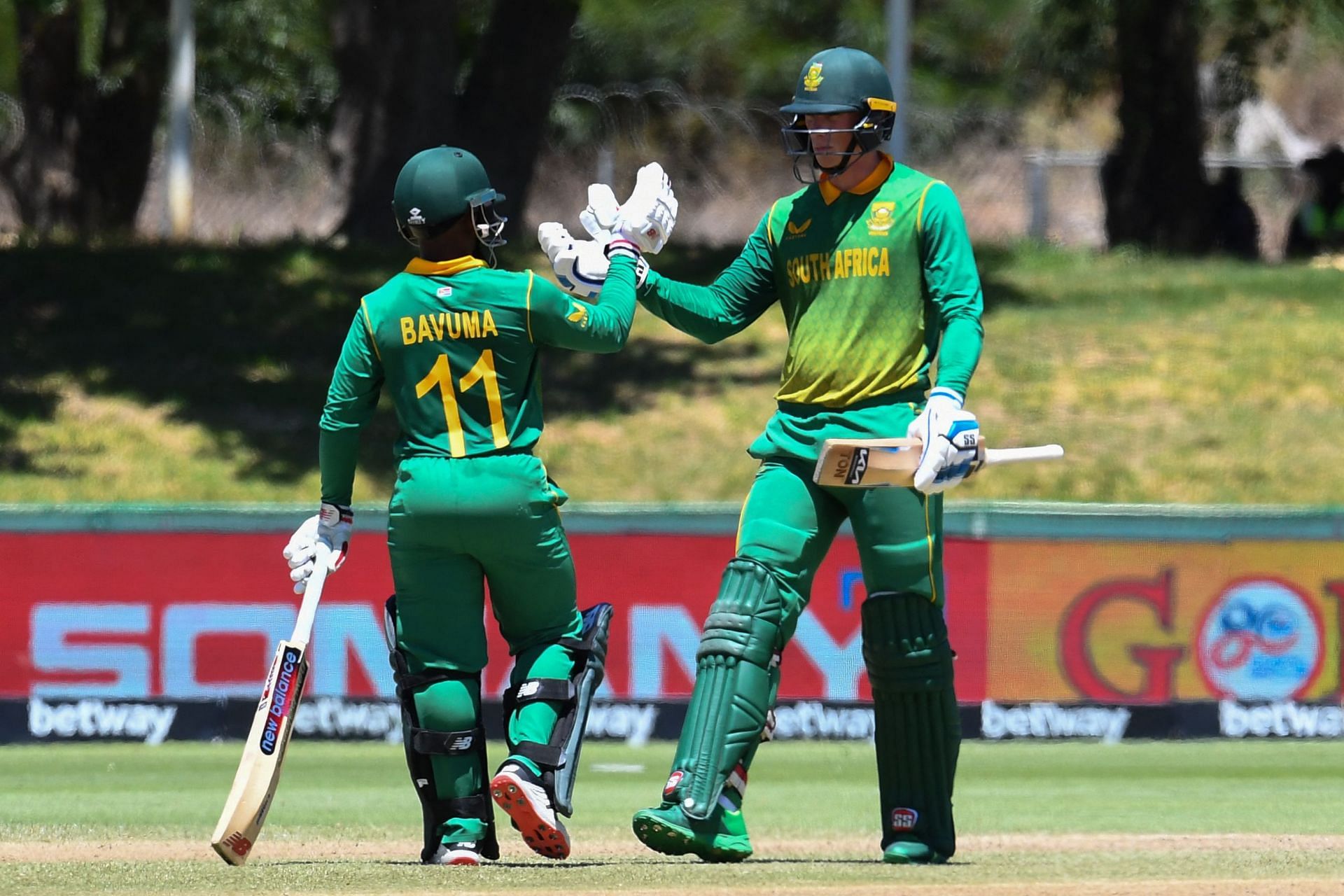 South Africa&#039;s batters looked comfortable playing the sweep shot.