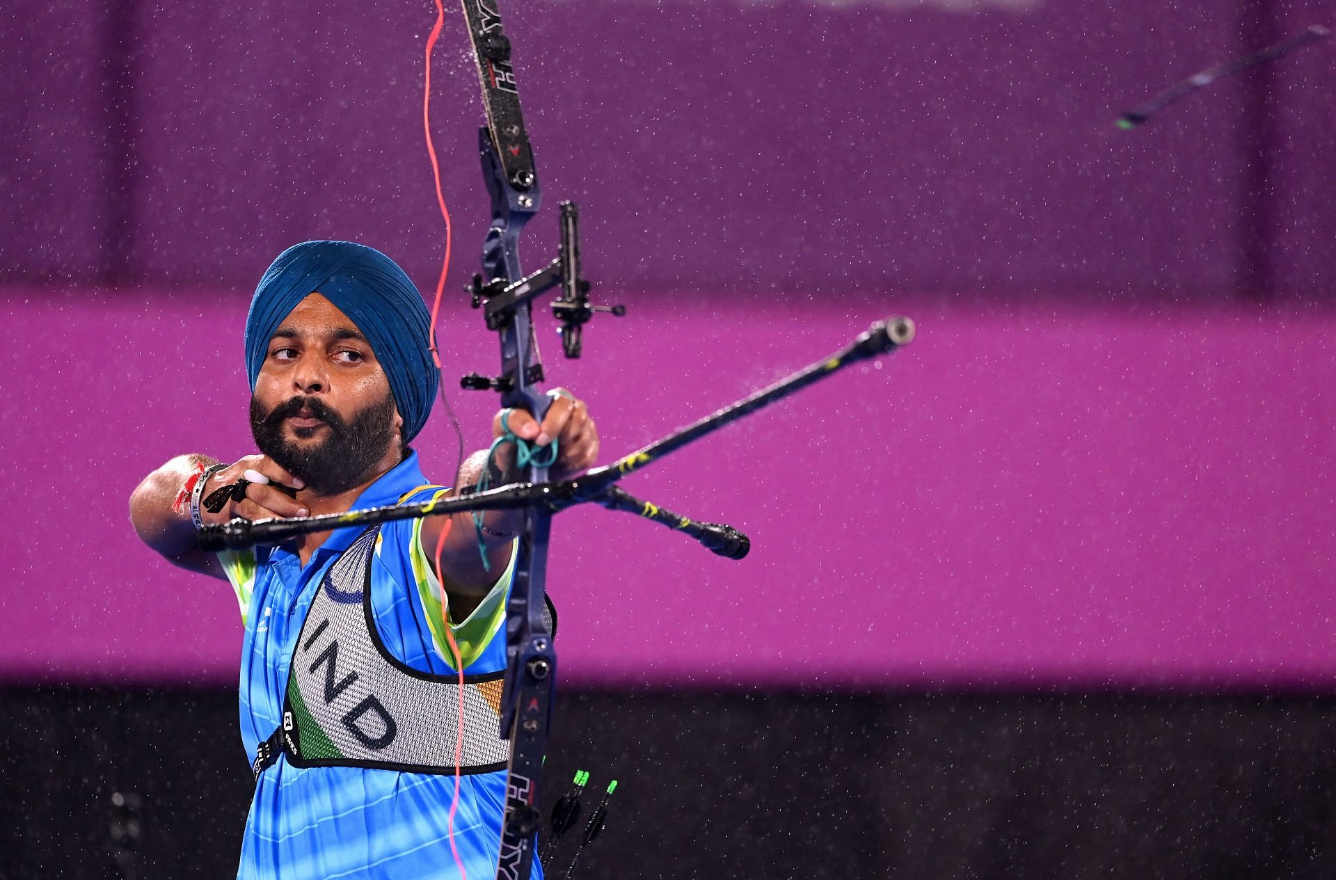 Harvinder Singh in action at 2020 Tokyo Paralympics