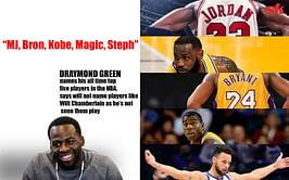 “MJ, Bron, Kobe, Magic, Steph” – Draymond Green names his all-time NBA top five, declines to consider players like Wilt Chamberlain as he hasn't seen them play