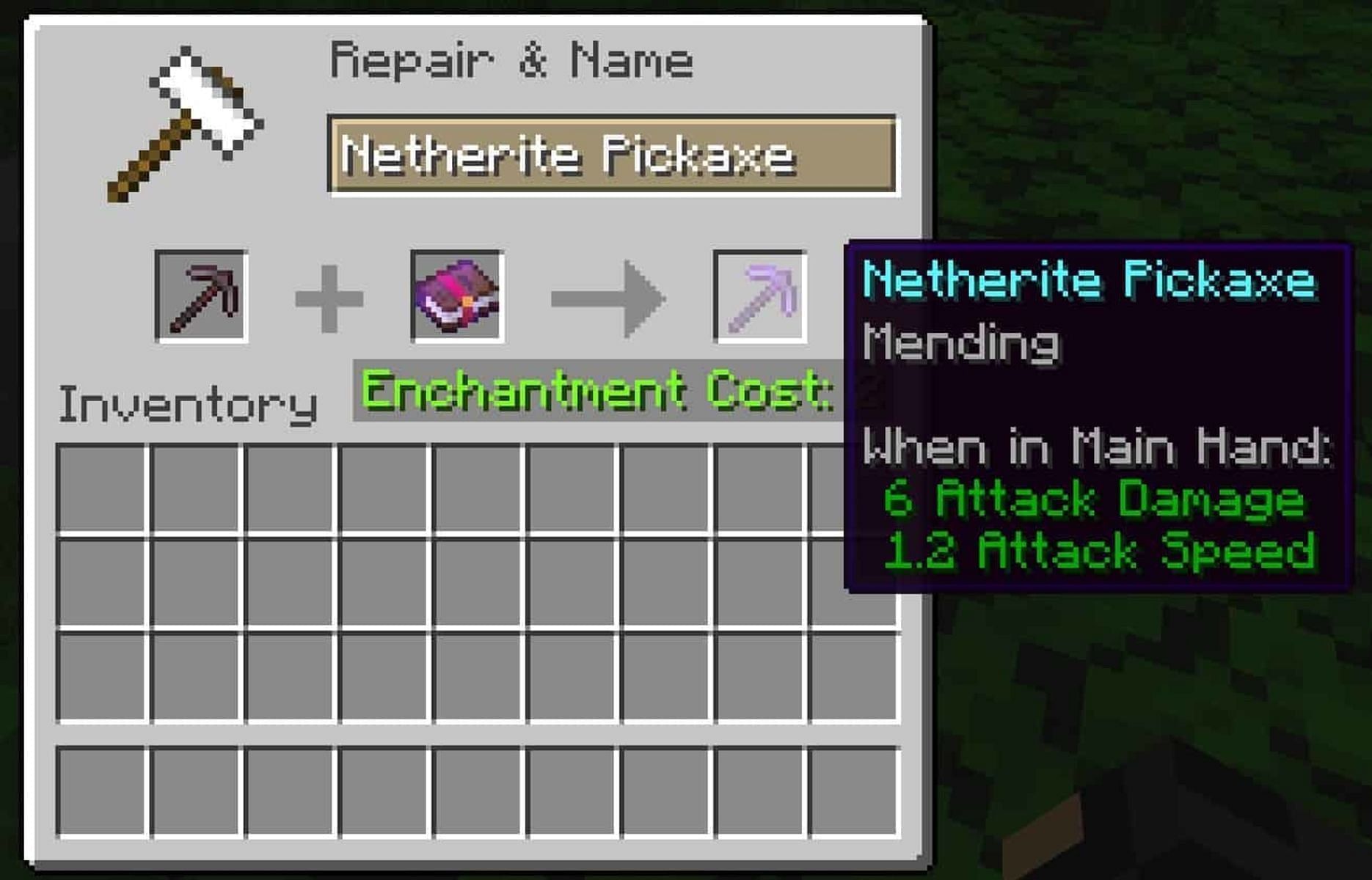 Mending enchantment (Image via Mojang)