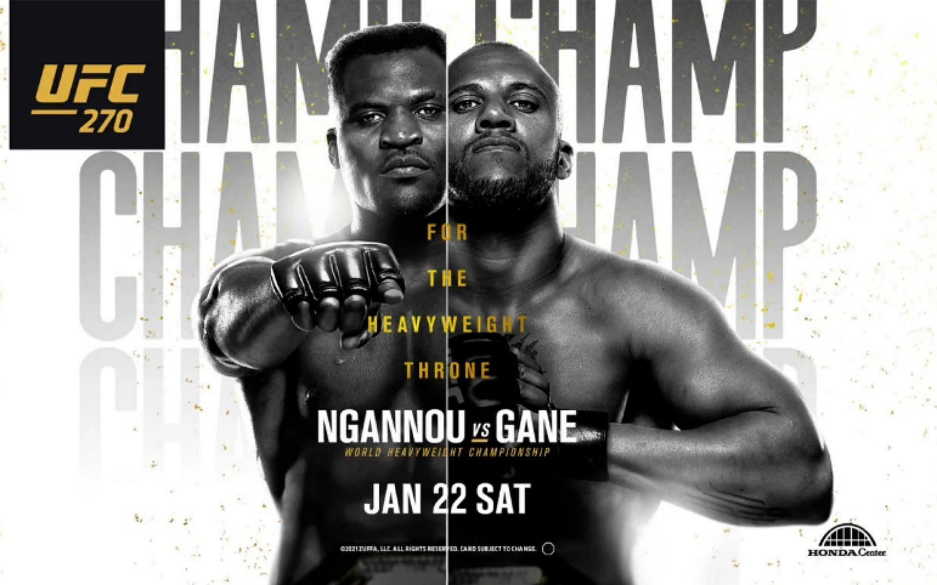 Francis Ngannou and Ciryl Gane are set to fight for the undisputed heavyweight title this weekend