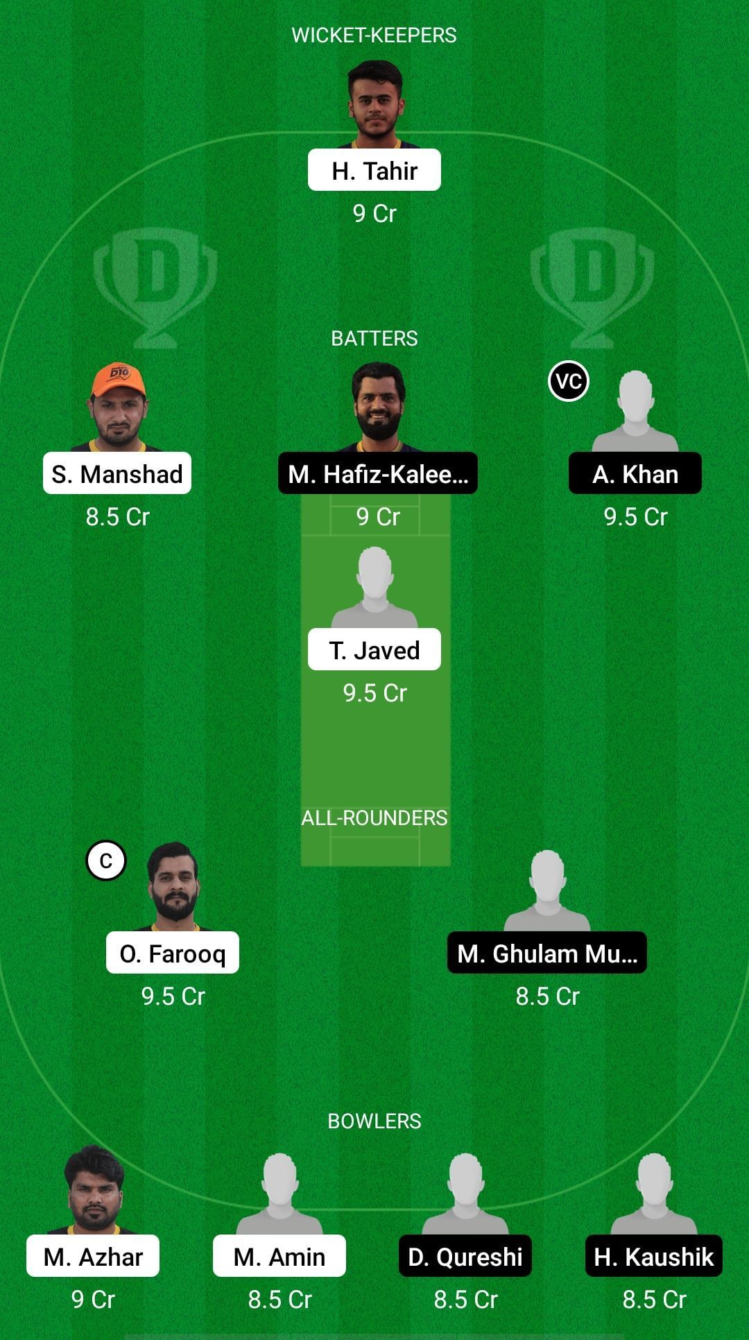 BG vs MGM Dream11 Prediction - Sharjah CBFS T20