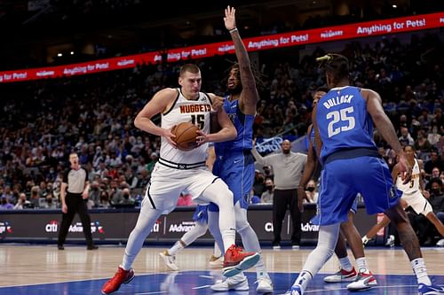 Nikola Jokić against the Dallas Mavericks