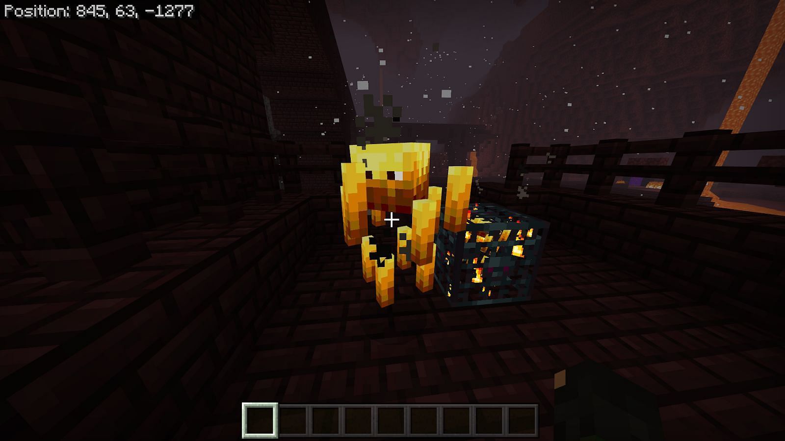 Blazes in Nether Fortress (Image via Minecraft)