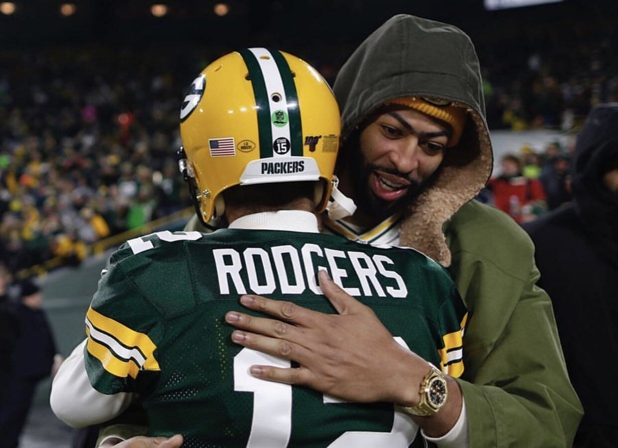 The San Franciso 49ers also broke Anthony Davis&#039; heart following their win over Aaron Rodgers and the top-seeded Green Bay Packers. [Photo: Lakers Daily]
