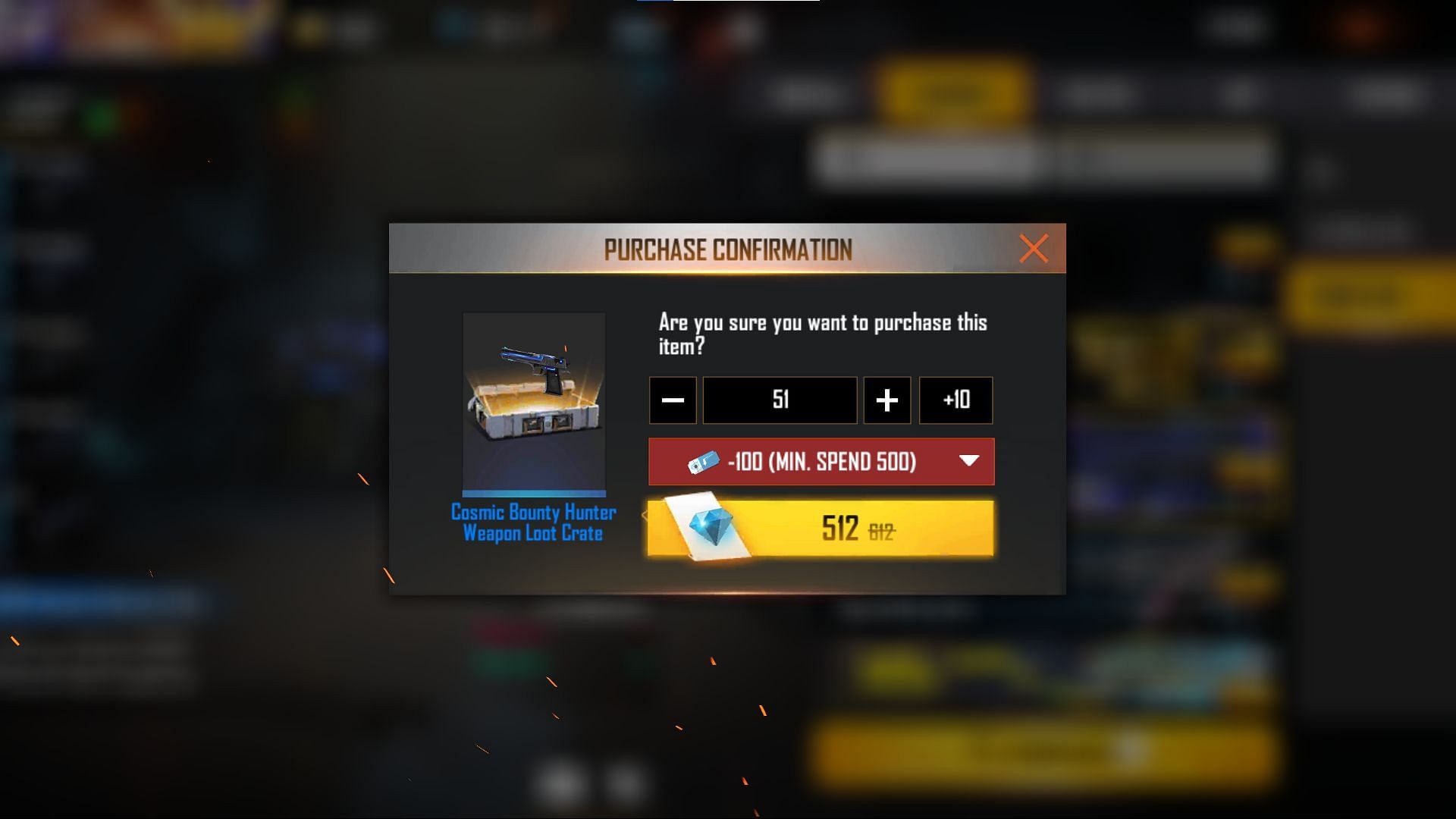 Confirm purchase for rewards (Image via Garena)