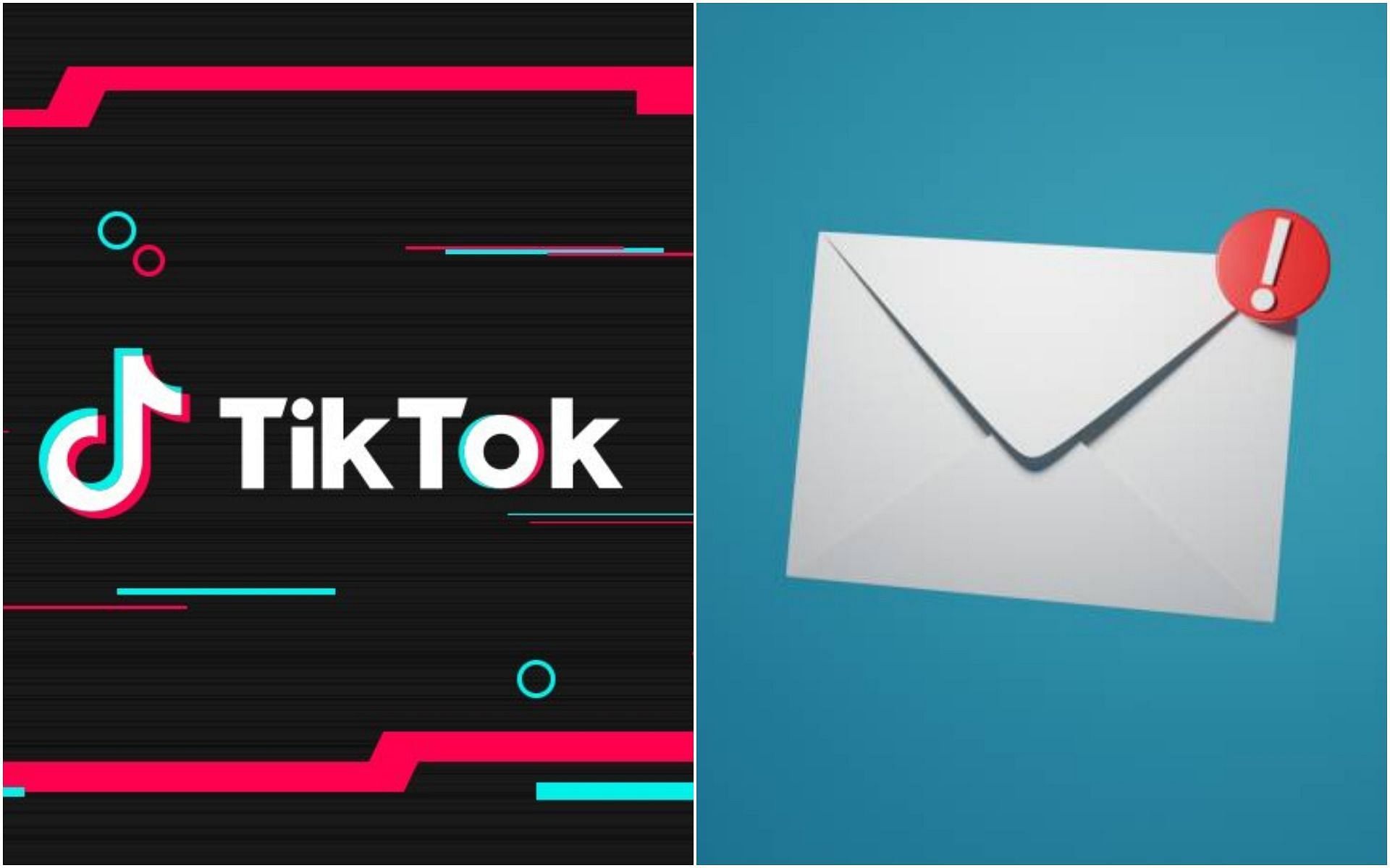 Red exclamation show up on TikTok as app fails to send DMs (Image via Facebook/TikTok and Getty Image/Jasmin Merdan)