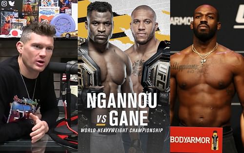 Stephen Thompson (left) via. youtube/StephenWonderboyThompson; UFC 270; Ngannou vs.Gane (centre) via. twitter/UFC; Jon 'Bones' Jones (right).