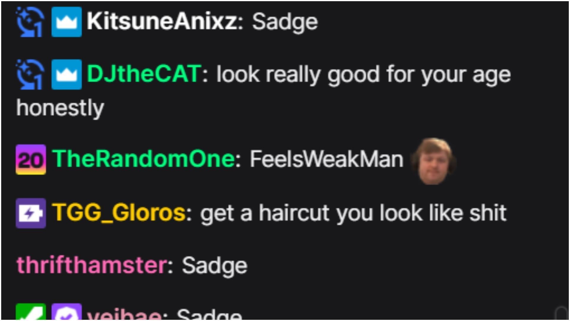 Sodapoppin&#039;s chat making fun of him (Image via Twitch)