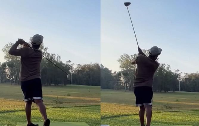 [Watch]: Rajasthan Royals star Sanju Samson tries his hand at golf
