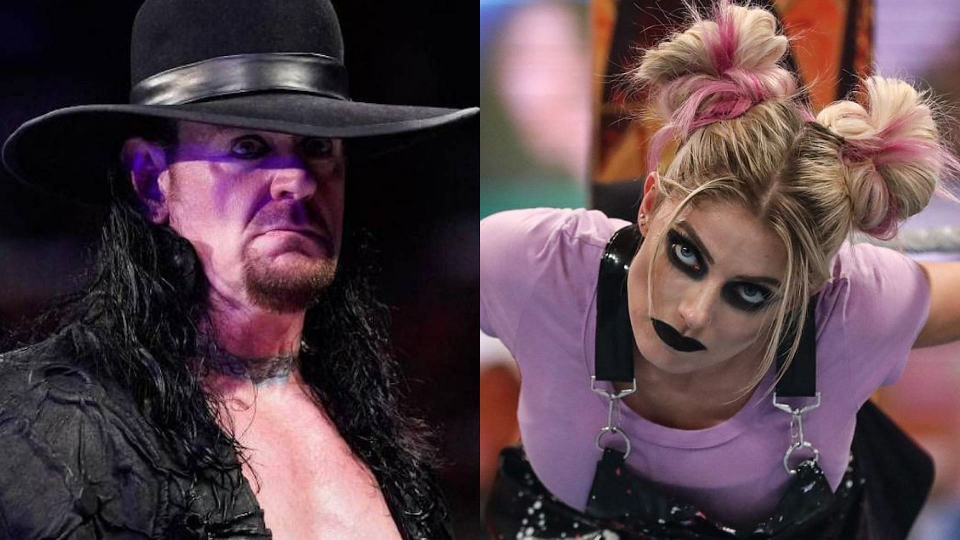 The Undertaker (left); Alexa Bliss (right)
