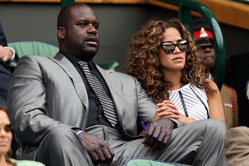 Shaquille O'Neal in attendance at Wimbledon