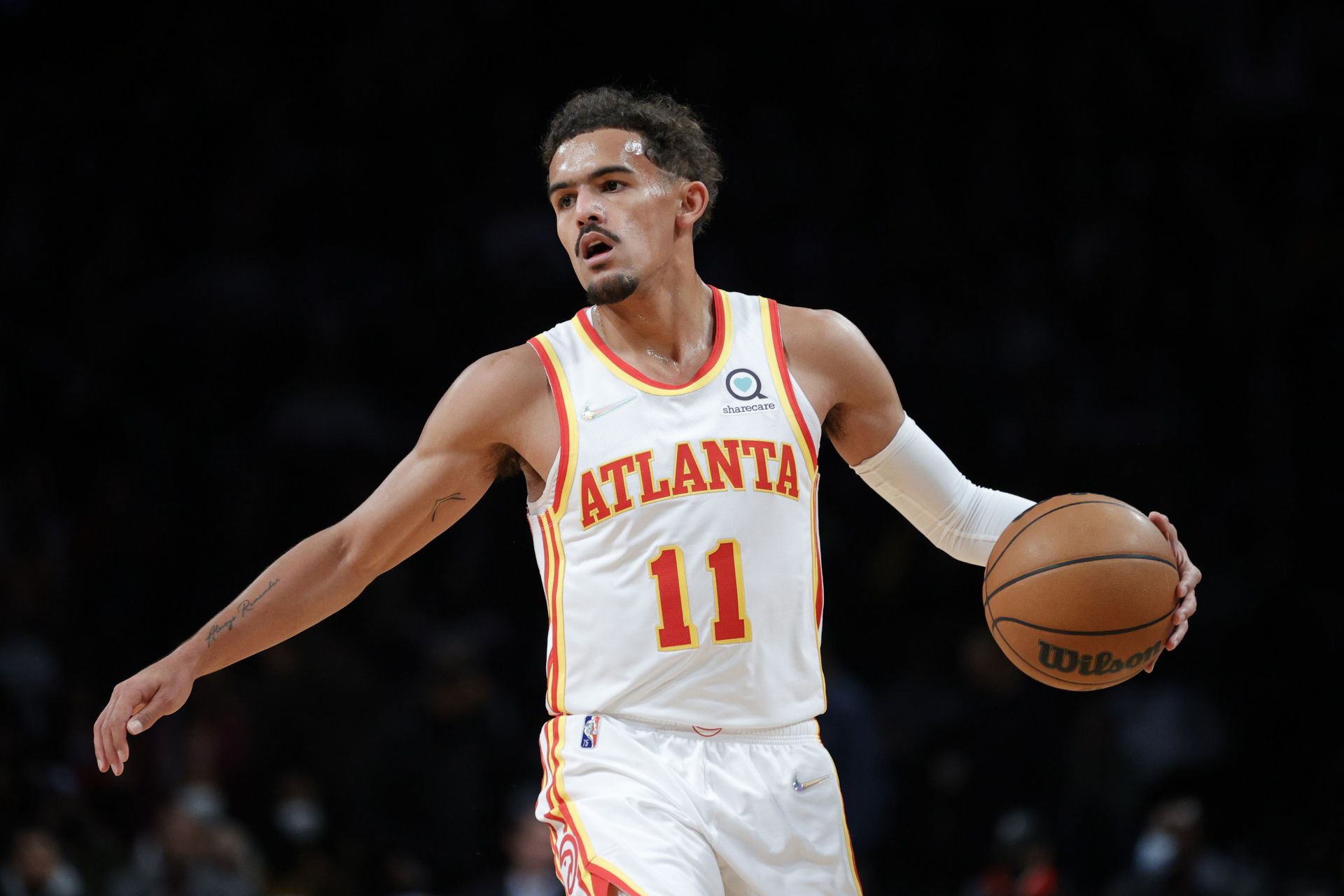 Trae Young in action for the Atlanta Hawks.