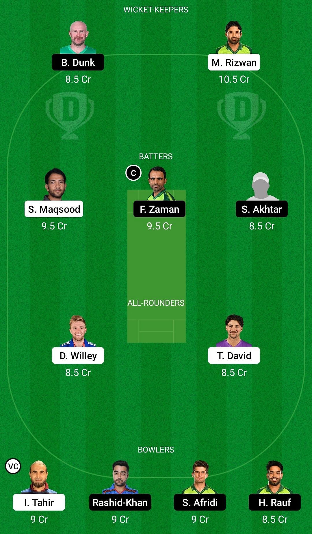 Dream11 Team for Multan Sultans vs Lahore Qalandars - Pakistan Super League 2022.