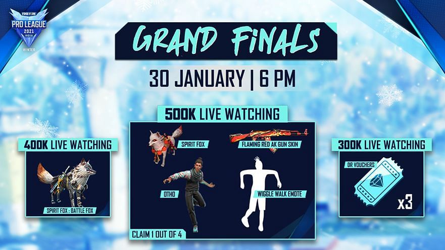 Garena Freefire Grand Finals- Pro league 2022 30 January at 6 PM